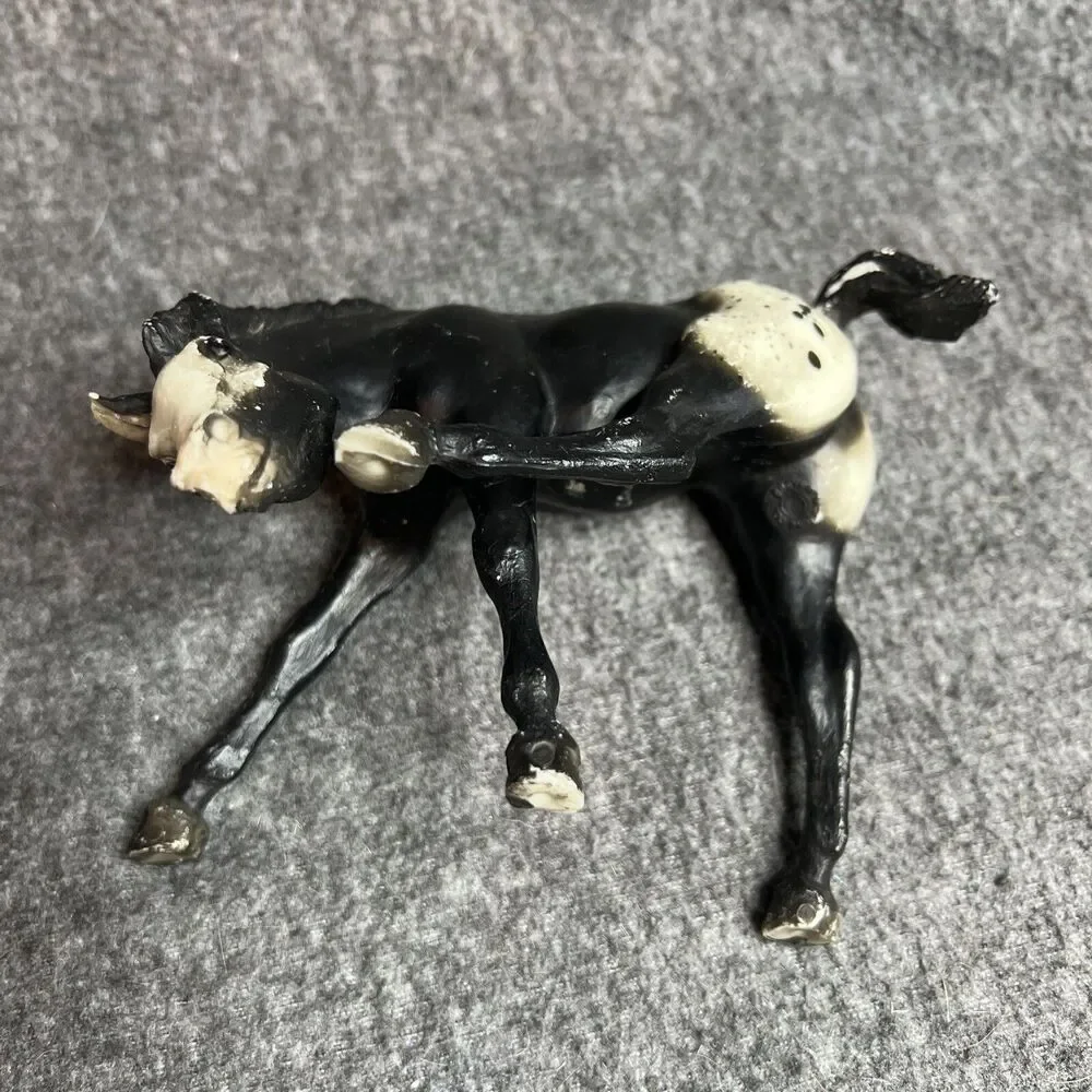 Breyer Horse Black Blanket Appaloosa Scratching Foal #168 Mold Vintage 1970-1986